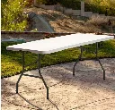 Table rectangulaire grise 6 Pieds